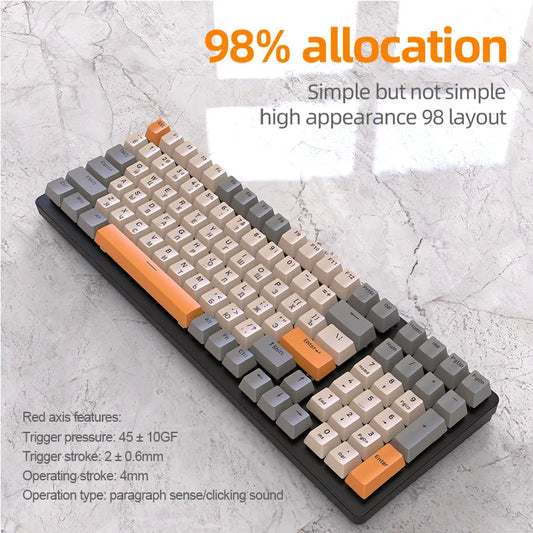 Gizmava K6 Mechanisch Gaming Keyboard – Draadloos & Bedraad