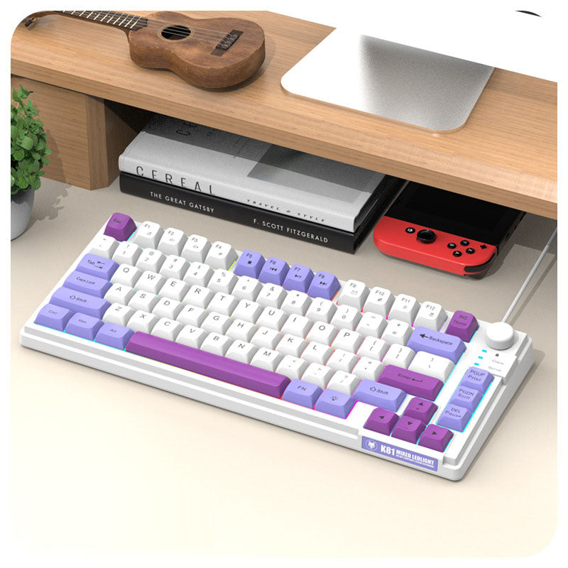 Gizmava K81 Bedraad Gaming Toetsenbord – RGB Lichteffecten