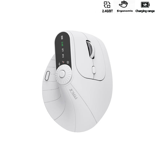 Gizmava JOMAA V2 – Ergonomische Draadloze Verticale Muis (Bluetooth 2.4G Dual Mode)