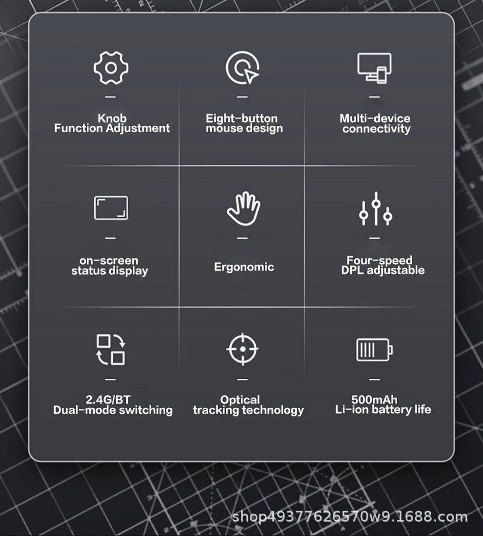 Gizmava JOMAA V2 – Ergonomische Draadloze Verticale Muis (Bluetooth 2.4G Dual Mode)