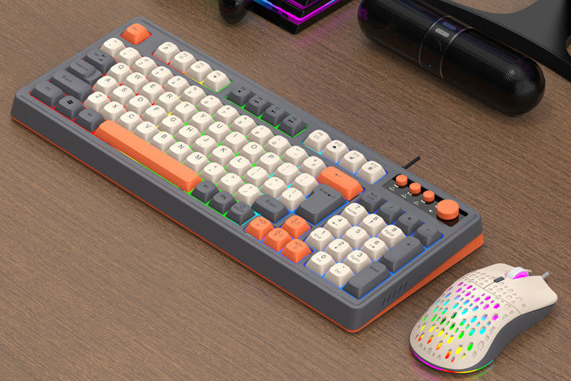 Gizmava Lei Kui T98 – Verlicht Bedraad Toetsenbord met Mechanisch Gevoel