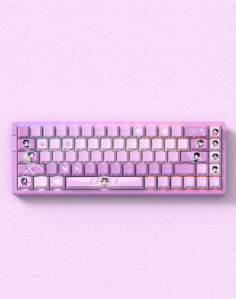 Gizmava Mysterious Realm 74 – PBT Keycap Set met Anime-Design (Sublimatie OEM-kwaliteit)