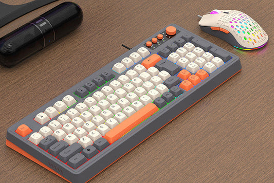 Gizmava Lei Kui T98 – Verlicht Bedraad Toetsenbord met Mechanisch Gevoel