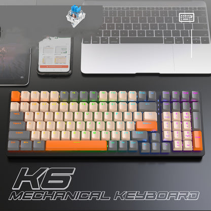 Gizmava K6 Mechanisch Gaming Keyboard – Draadloos & Bedraad
