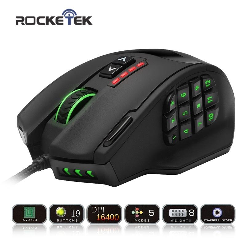 Rocketek 16400DPI USB Gaming Muis