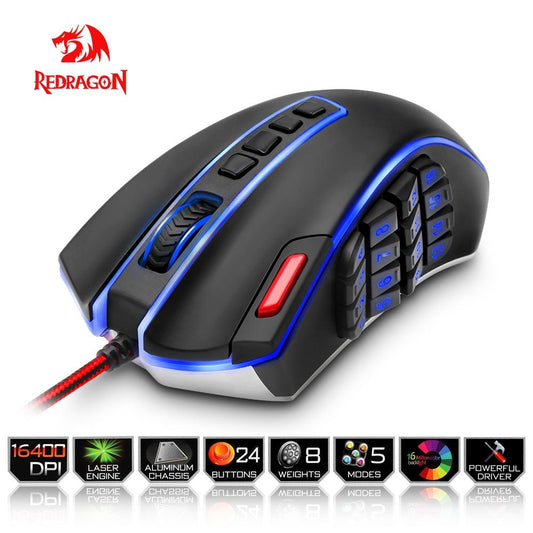 Redragon USB Gaming Mouse 16400 DPI – 24 Knoppen