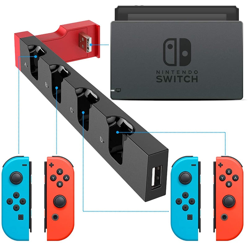 Nintendo Switch Joy-Con Oplaadstation – Dock Stand voor 4 Controllers