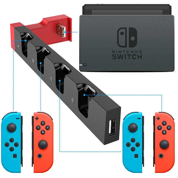 Nintendo Switch Joy-Con Oplaadstation – Dock Stand voor 4 Controllers