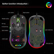 Hollow Hole RGB Gaming Mouse – Lichtgewicht & Stijlvol