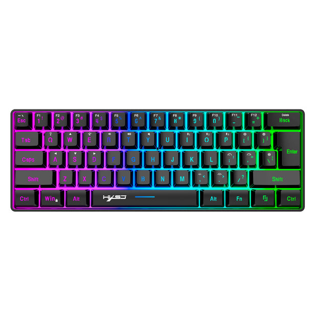 Gizmava 61-Key Draadloos Bluetooth Toetsenbord – RGB Backlight & 2.4G Dual Mode