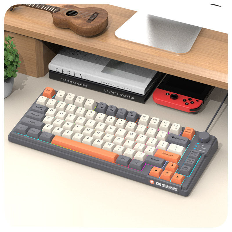 Gizmava K81 Bedraad Gaming Toetsenbord – RGB Lichteffecten
