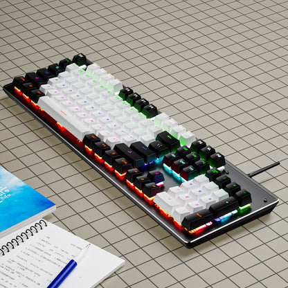 Gizmava K880 Bedraad Mechanisch Toetsenbord – Hot Swappable 104 Keys