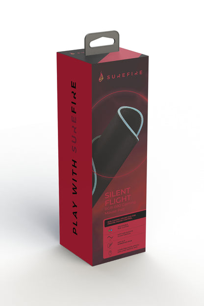 SureFire Silent Flight RGB-680 – RGB Gaming Mousepad voor Precisie en Stijl