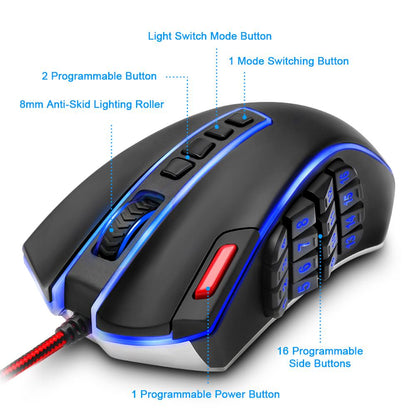 Redragon USB Gaming Mouse 16400 DPI – 24 Knoppen