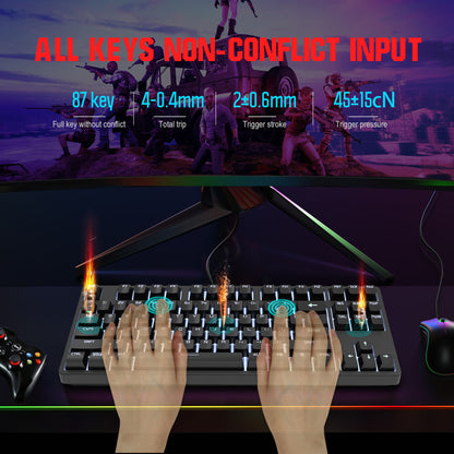 Gizmava RedStorm 87 – Mechanisch Gaming Toetsenbord met Rode Switches