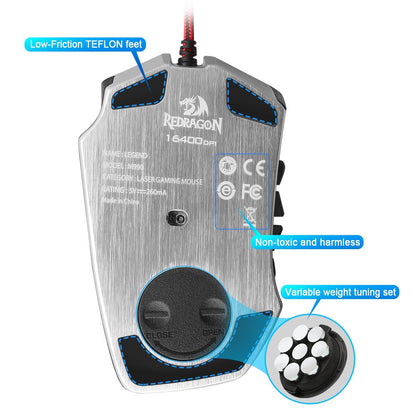 Redragon USB Gaming Mouse 16400 DPI – 24 Knoppen