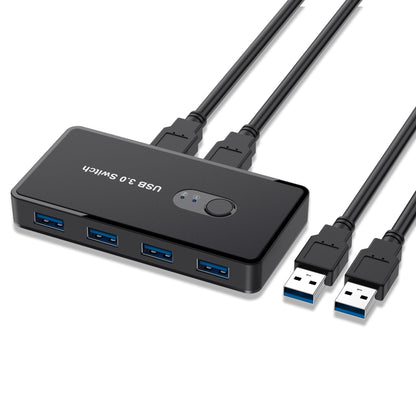Gizmava AT06 – USB 3.0 Switch Hub met 4 Poorten voor 2 Computers