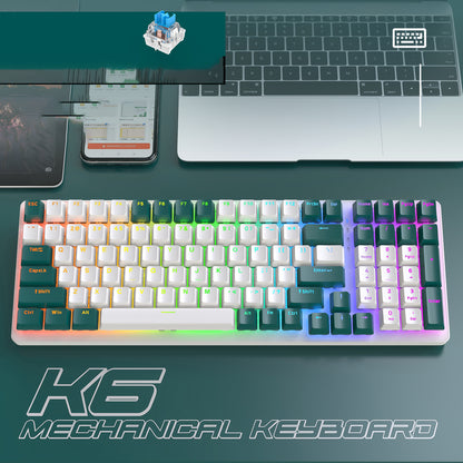 Gizmava K6 Mechanisch Gaming Keyboard – Draadloos & Bedraad