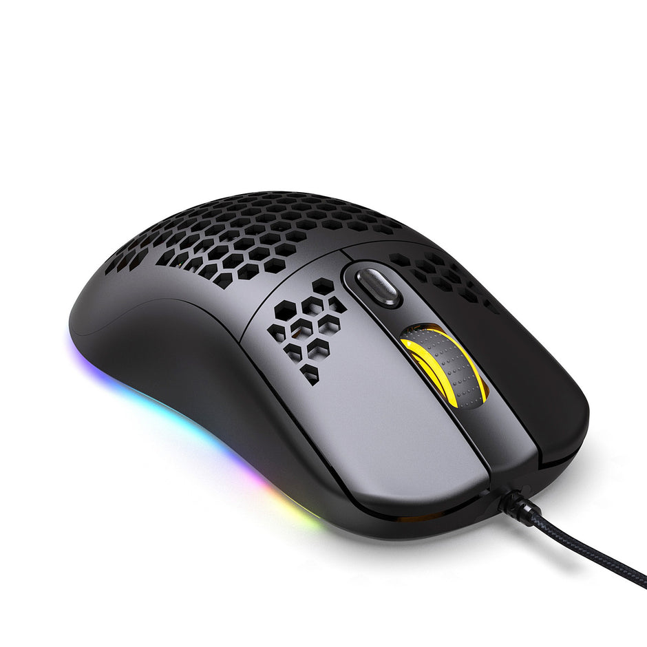 Hollow Hole RGB Gaming Mouse – Lichtgewicht & Stijlvol