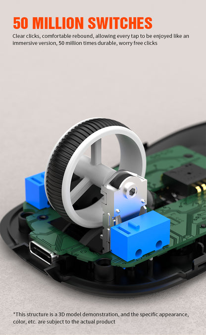 Gizmava Hyun Silver Fox H9PRO – Lichtgewicht Tri-Mode Gaming Muis met Display