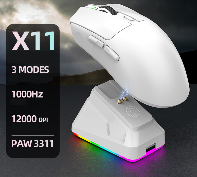 Gizmava Viper X11 Pro – Lichtgewicht Draadloze Gaming Muis (Tri-Mode, Bluetooth RGB)