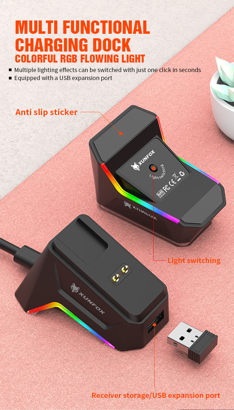 Gizmava Hyun Silver Fox H9PRO – Lichtgewicht Tri-Mode Gaming Muis met Display