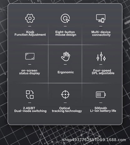 Gizmava JOMAA V2 – Ergonomische Draadloze Verticale Muis (Bluetooth 2.4G Dual Mode)