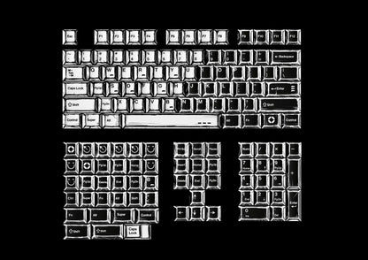 Gizmava Comic Hundred Gem – 136-toetsen PBT Keycap Set (Originele Hoogte Klassiek Design)