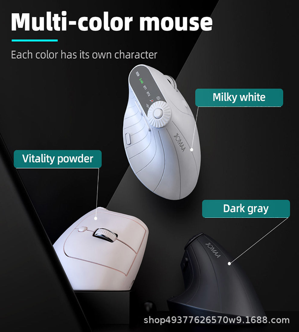 Gizmava JOMAA V2 – Ergonomische Draadloze Verticale Muis (Bluetooth 2.4G Dual Mode)