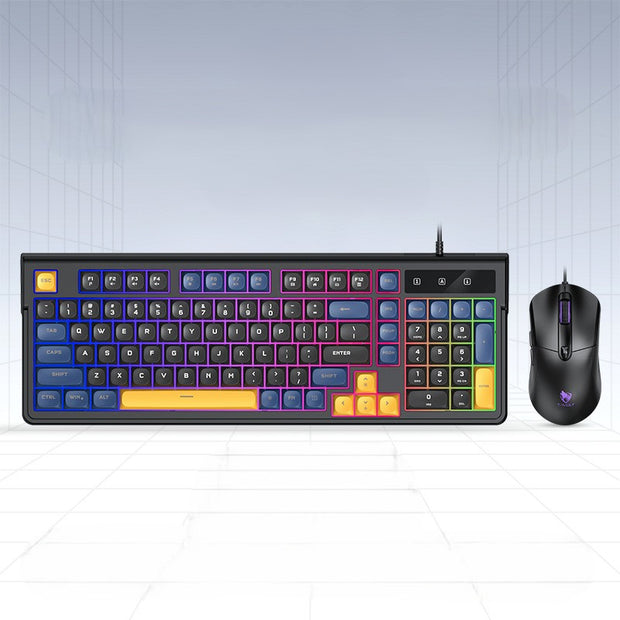 T-WOLF TF330 Gaming Toetsenbord en Muis Combo – RGB Verlichting &amp; Anti-Ghosting