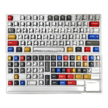 Gizmava Comic Hundred Gem – 136-toetsen PBT Keycap Set (Originele Hoogte Klassiek Design)