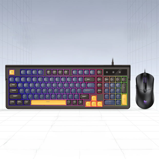 T-WOLF TF330 Gaming Toetsenbord en Muis Combo – RGB Verlichting &amp; Anti-Ghosting