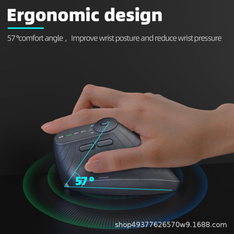 Gizmava JOMAA V2 – Ergonomische Draadloze Verticale Muis (Bluetooth 2.4G Dual Mode)