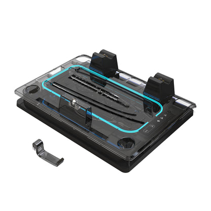 Gizmava PS5 Cooling Dock Pro – Koelbasis met LED-verlichting, Headset Haak en Oplaadstation