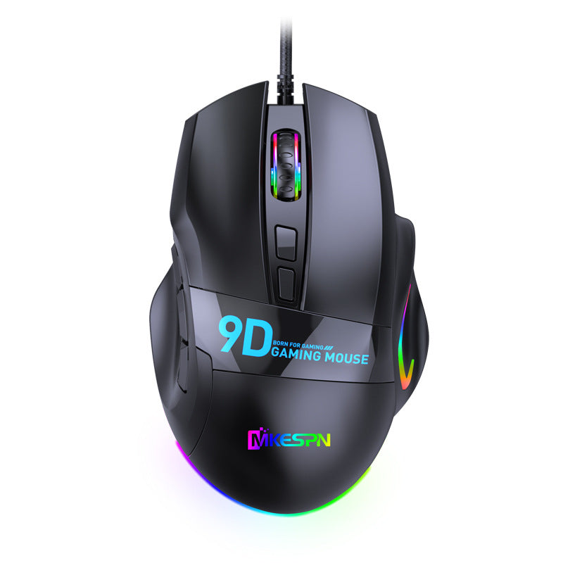 Gizmava Full-Speed X9 – Bedrade RGB Gaming Muis met 9 Programmeerbare Knoppen