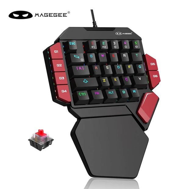 MageGee Mini One-Handed Mechanisch Gamingtoetsenbord – 35 Toetsen