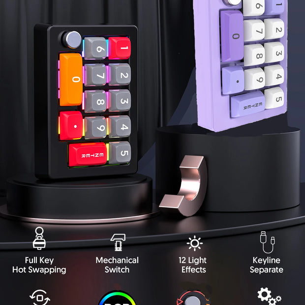 13-toetsen mechanisch mini gamingtoetsenbord RGB licht